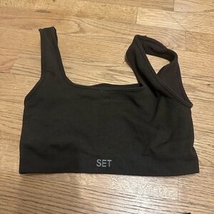 Set active sculptflex sports bra size small espresso color